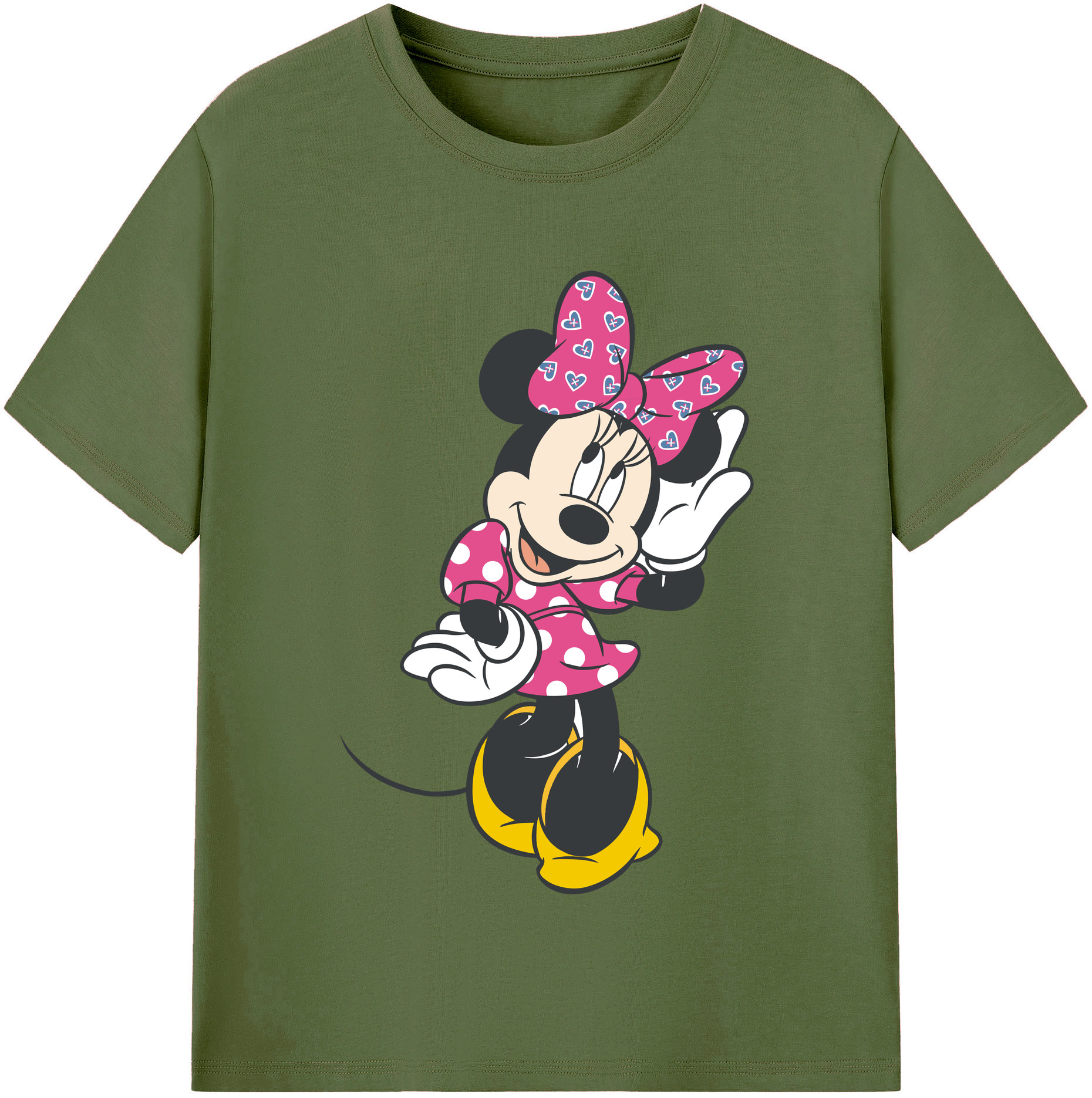 （画像用） ミッキーマウス Mickey Mouse 綿100％半袖Tシャツ（フロントプリント）